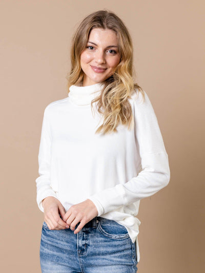 neutral soft turtleneck
