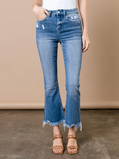 fray hem crop