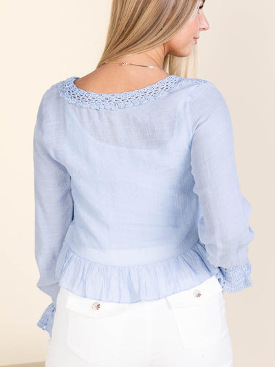 colored crochet knit top