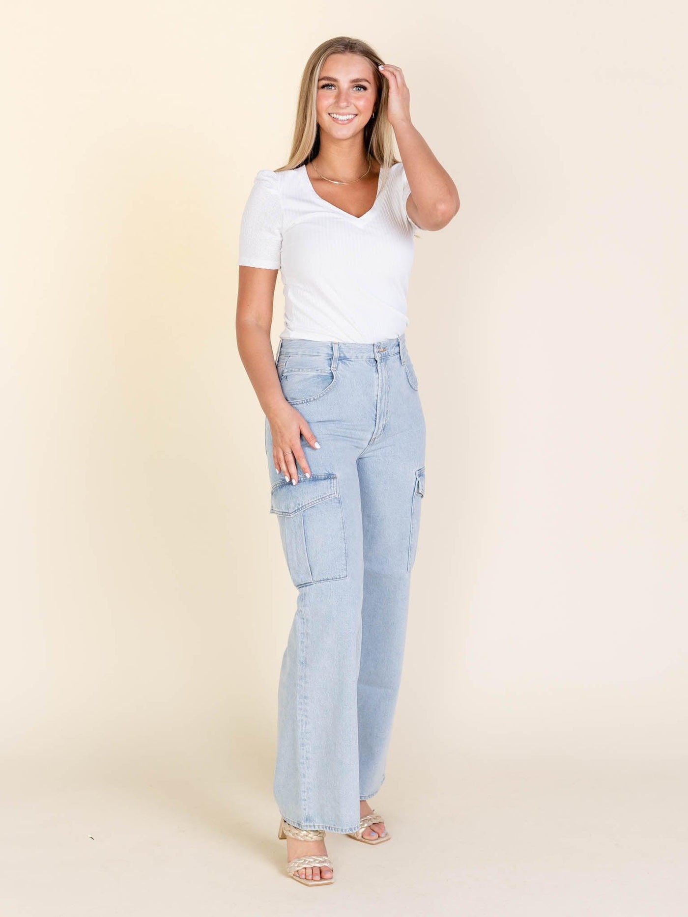 ribbed white tee