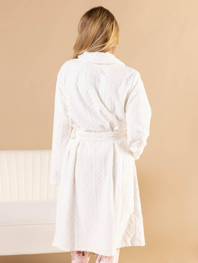 white relaxed robe