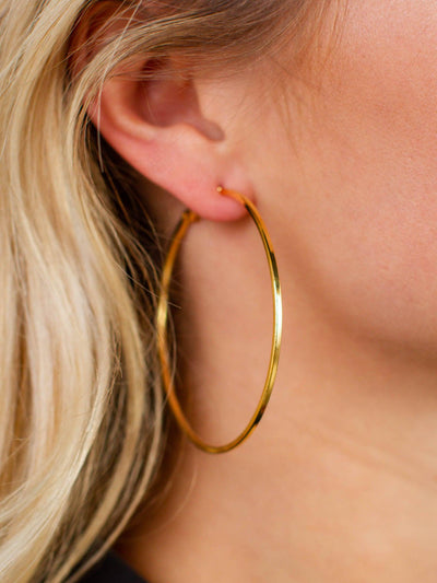 gold hoop earring