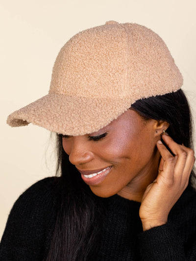 teddy baseball cap sherpa