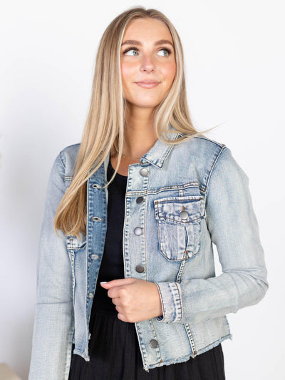 vintage cropped denim jacket