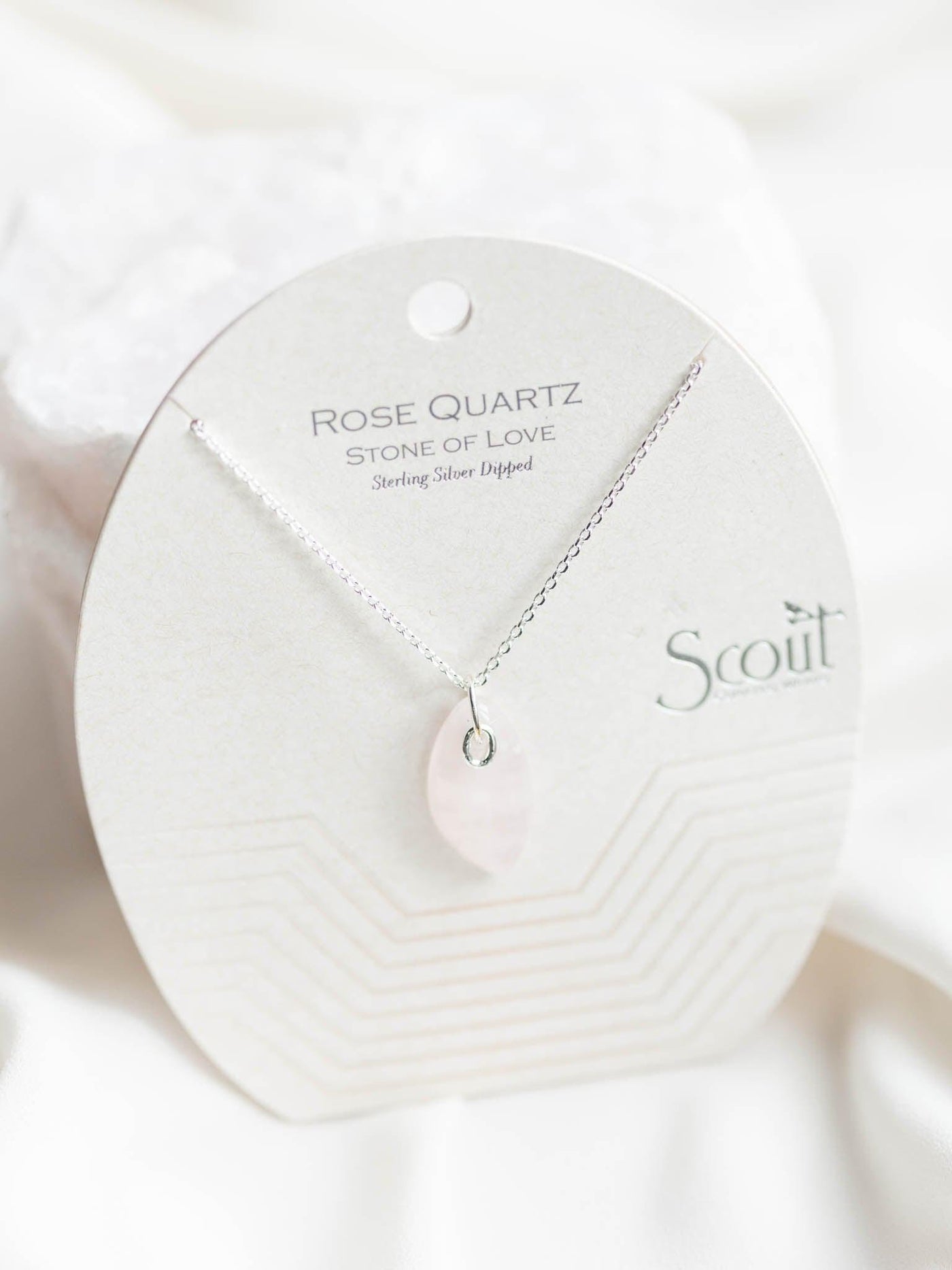 rose quartz necklace