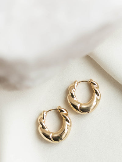 textured twist earrings