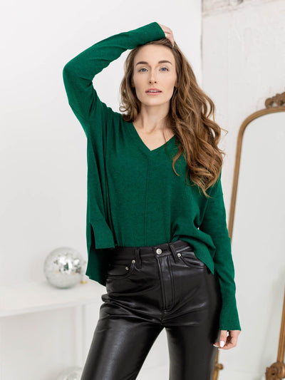 center seam colored sweater