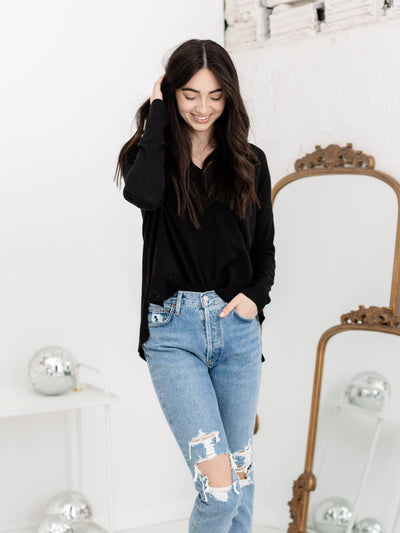 solid black sweater
