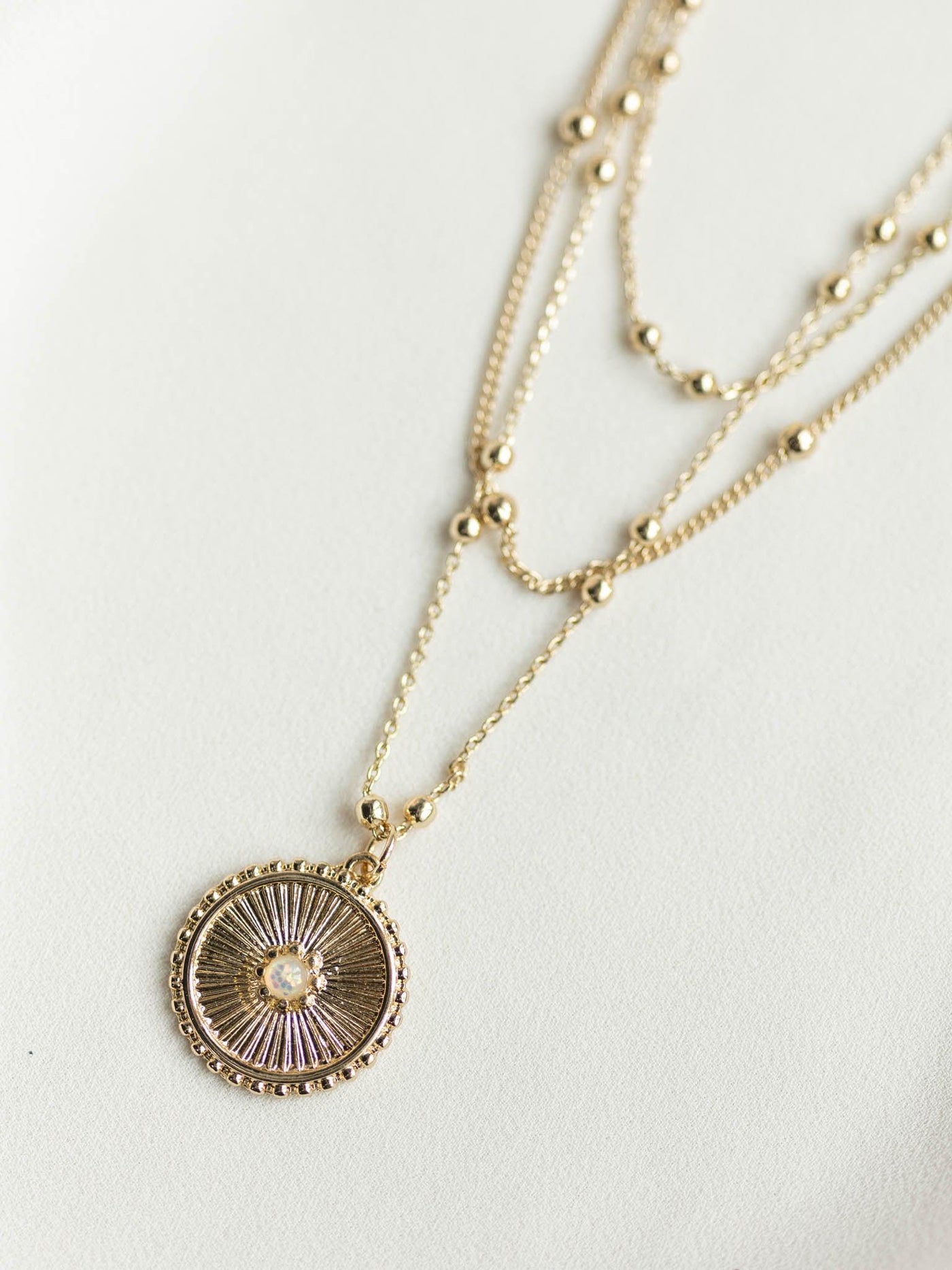 layered gold necklace