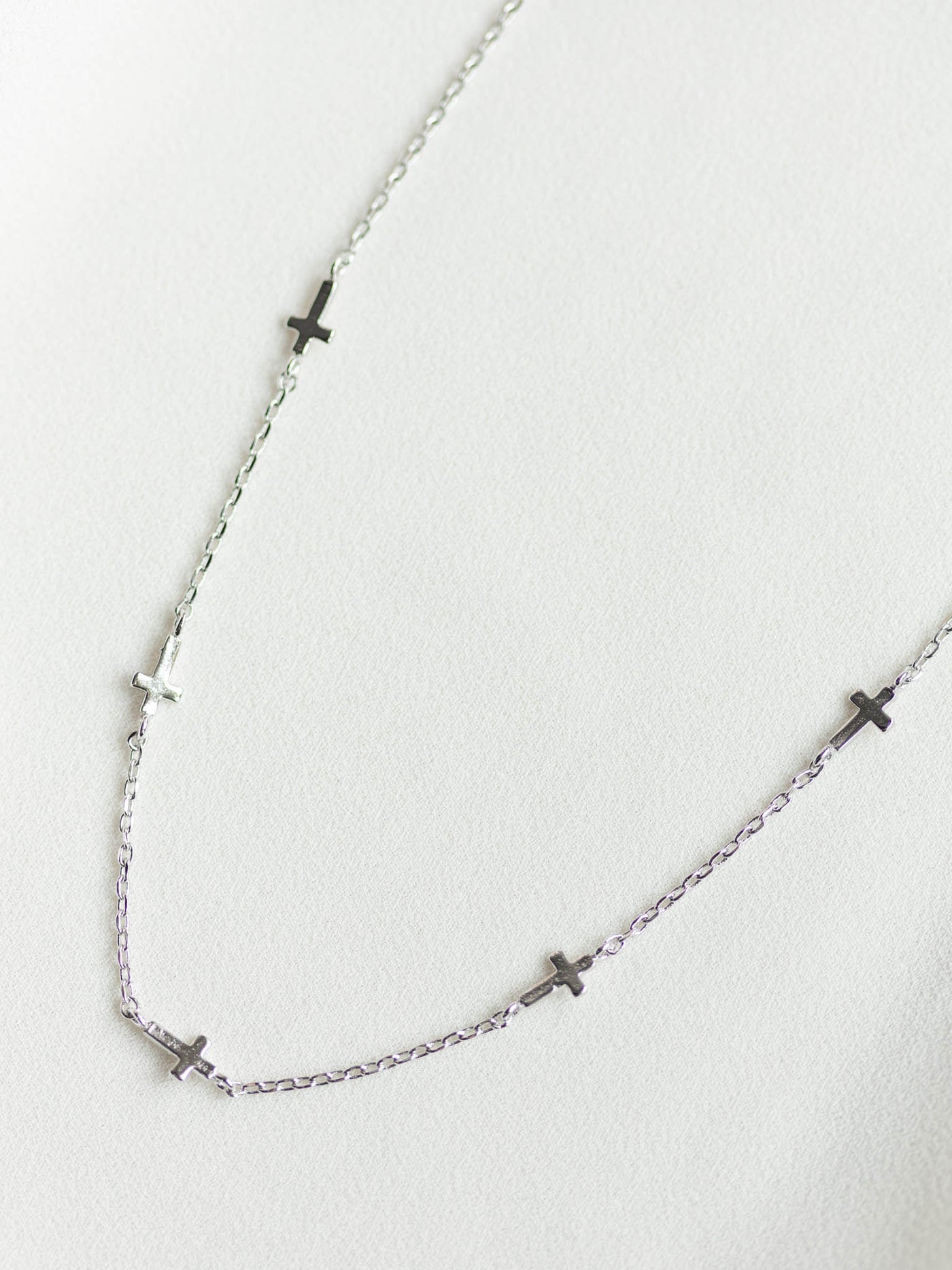 silver cross necklace