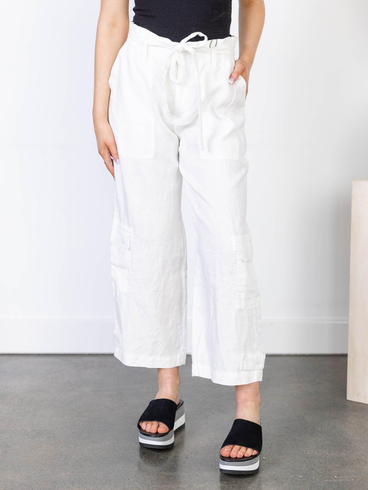 white cargo pants