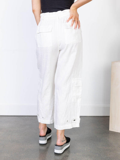 white cargo pants