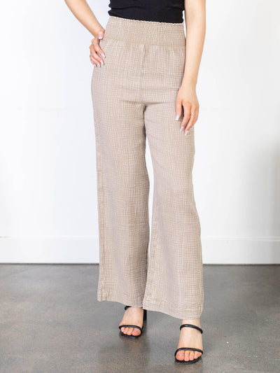 smocked waist pants