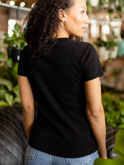 ribbed black shirt