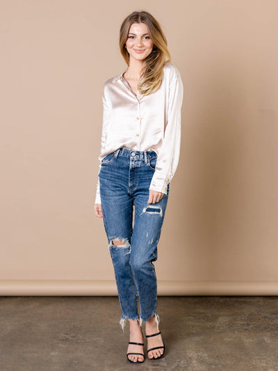 satin neutral shirt