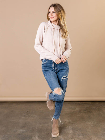 super soft funnel neck sweater
