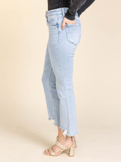 cropped flare denim