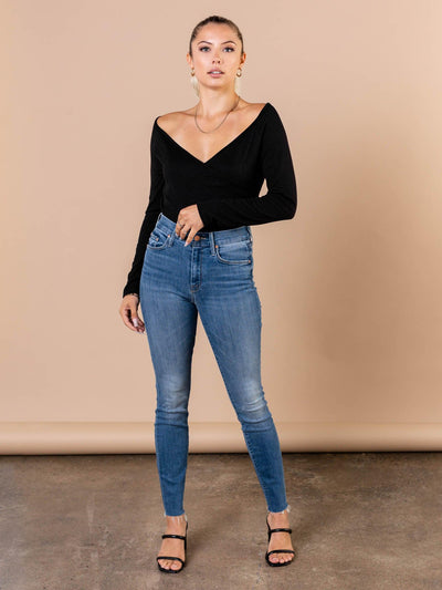 black off the shoulder top