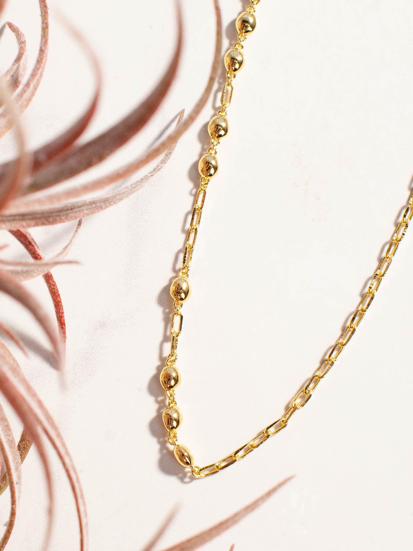 texture beaded asymmetrical necklace