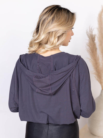 hooded athleisure top