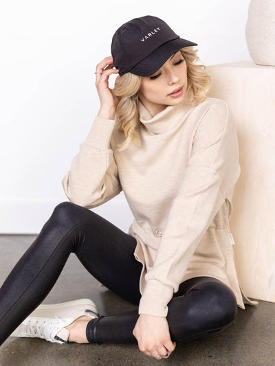 cowl neck athleisure top