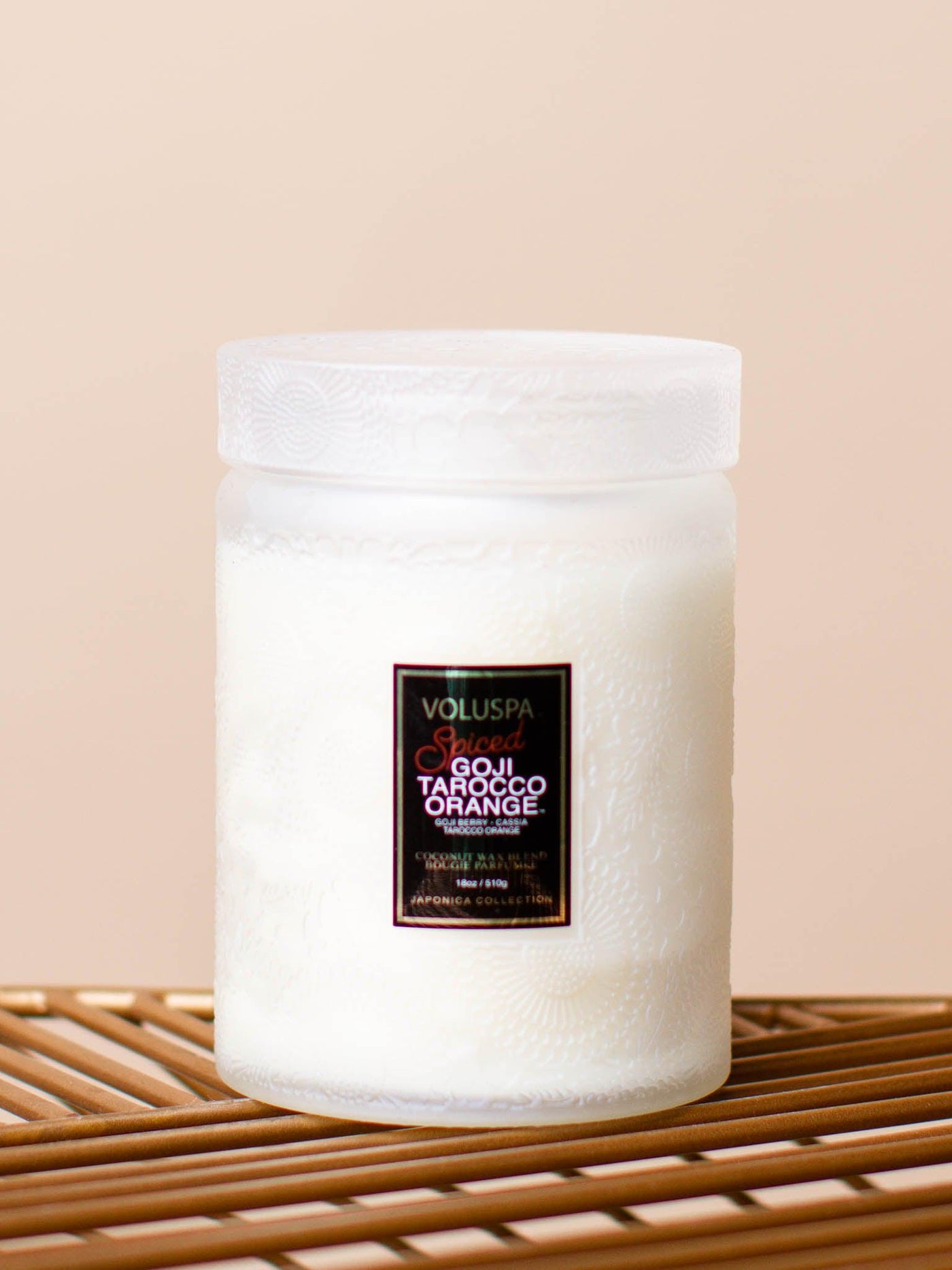 white tarocco orange candle