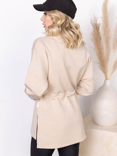 cinched waist shirt