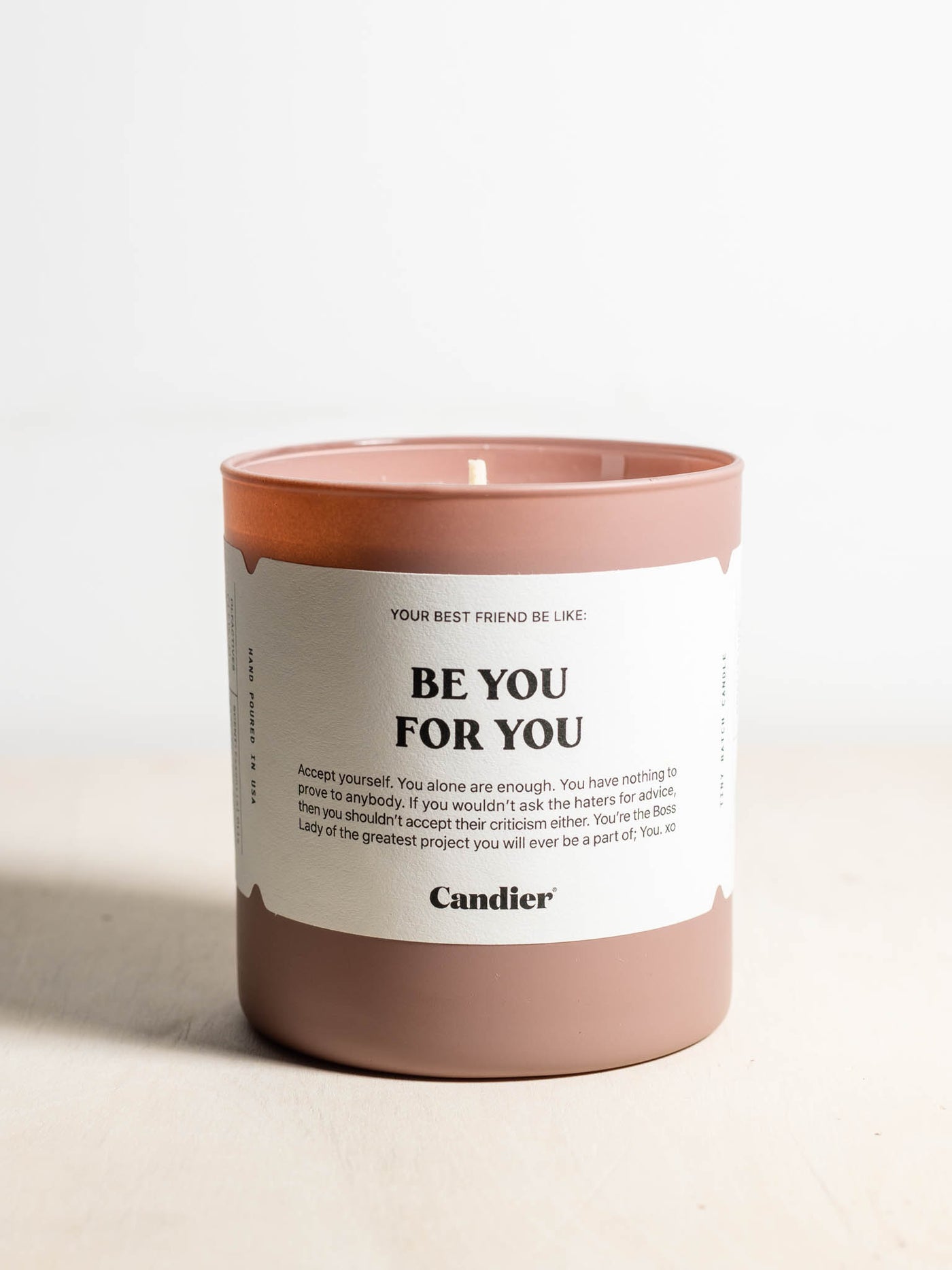 be you for you solid candle