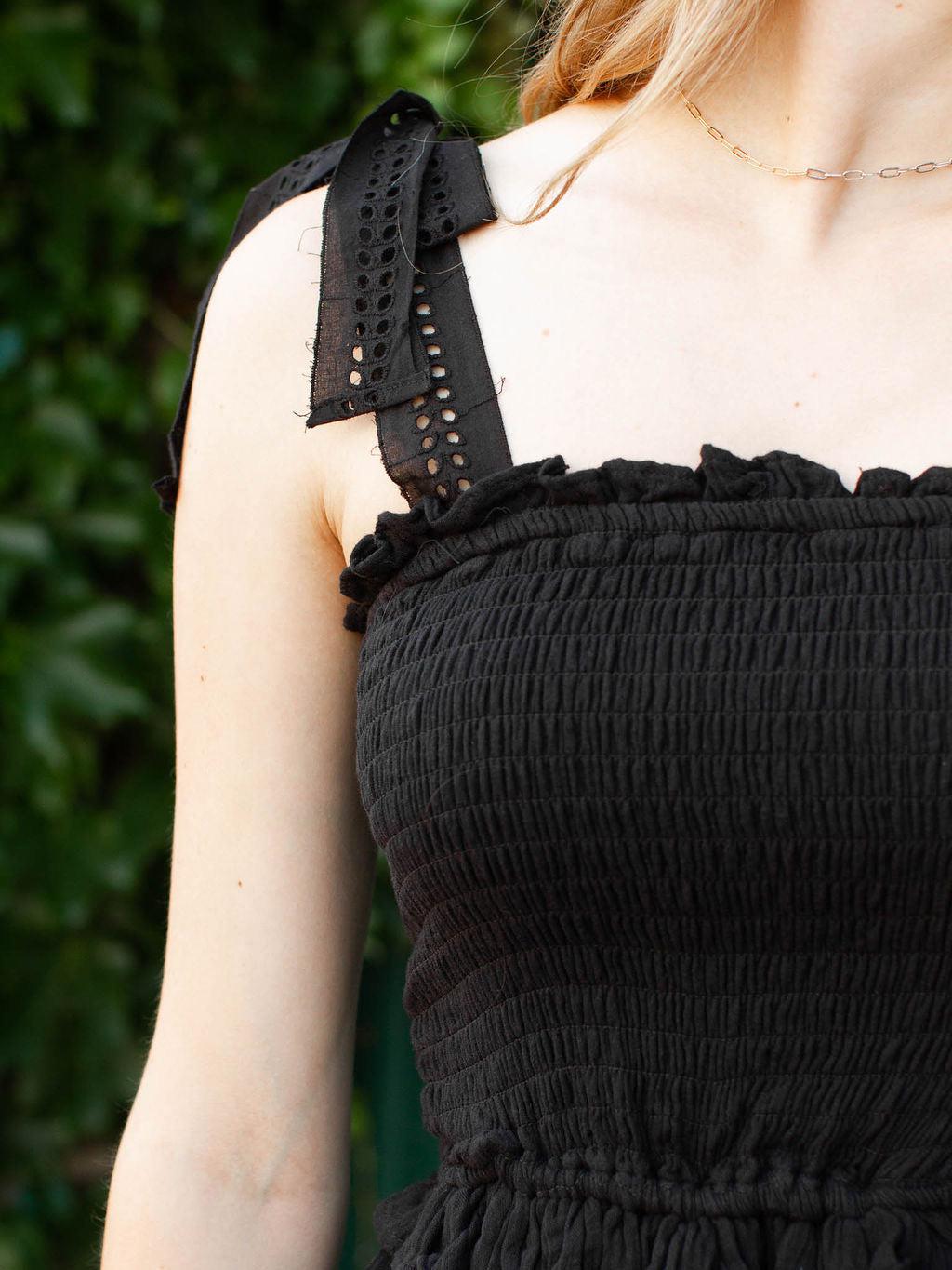 eyelet peplum cami