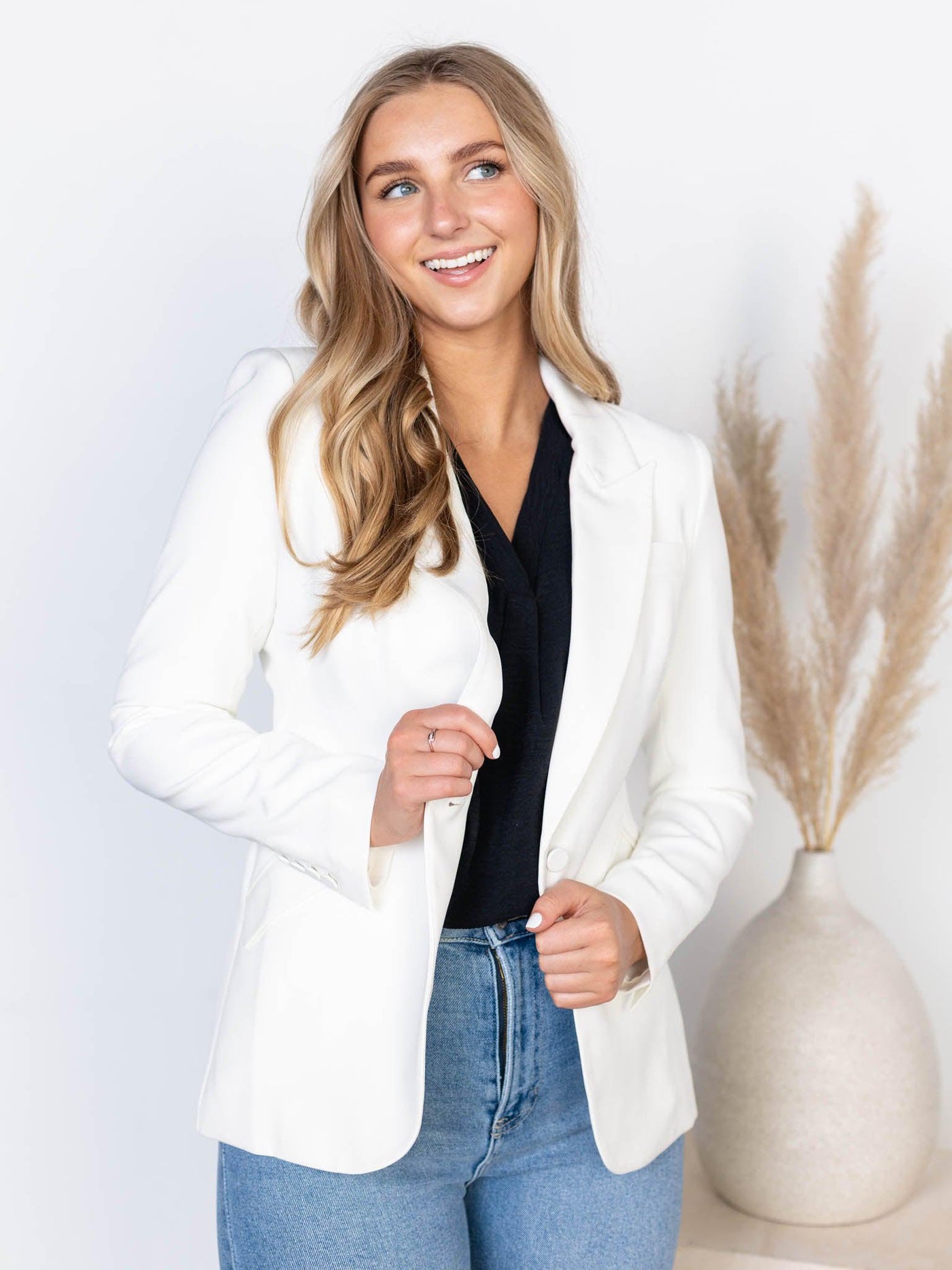 white blazer