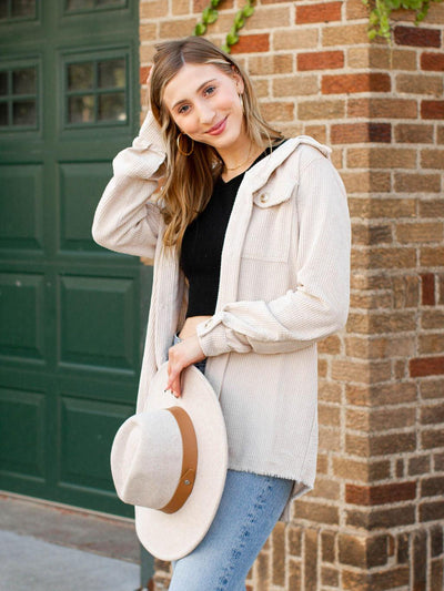 hooded shacket