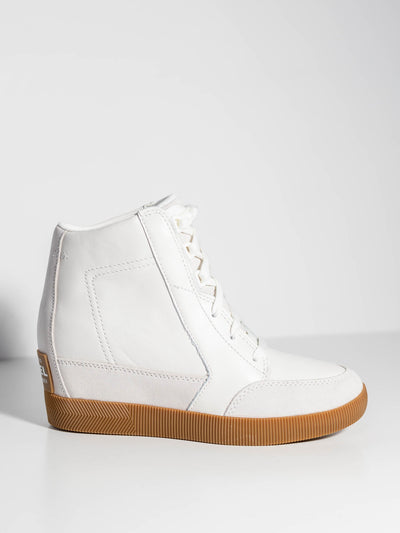 sorel white lace wedge sneaker