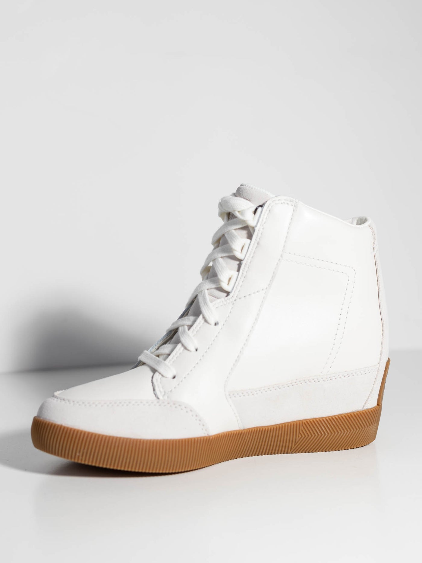 sorel white wedge sneakers