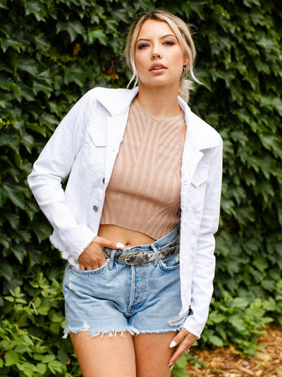 contrast denim jacket
