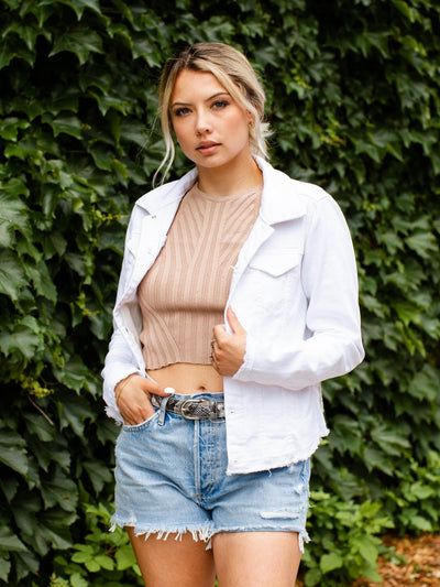 textured contrast jacket