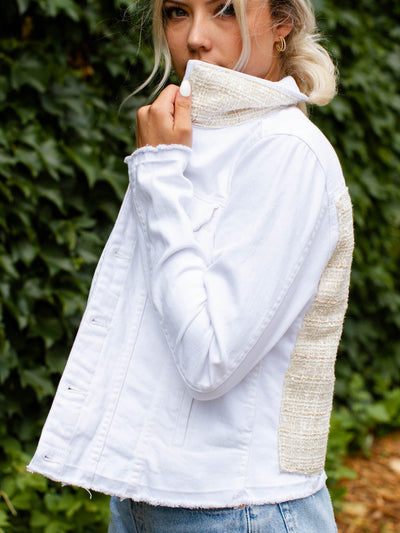 white denim jacket