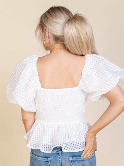square neck peplum top