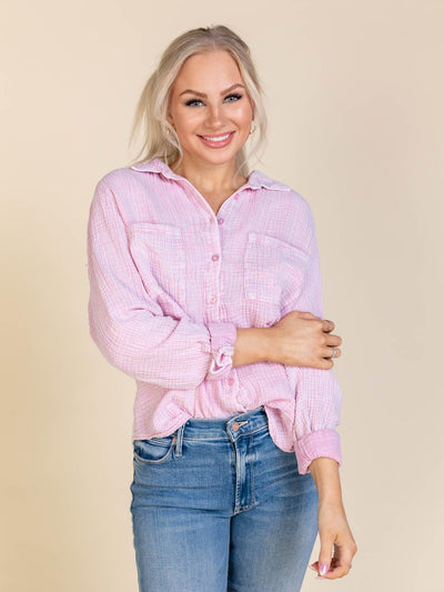 gauze collared shirt