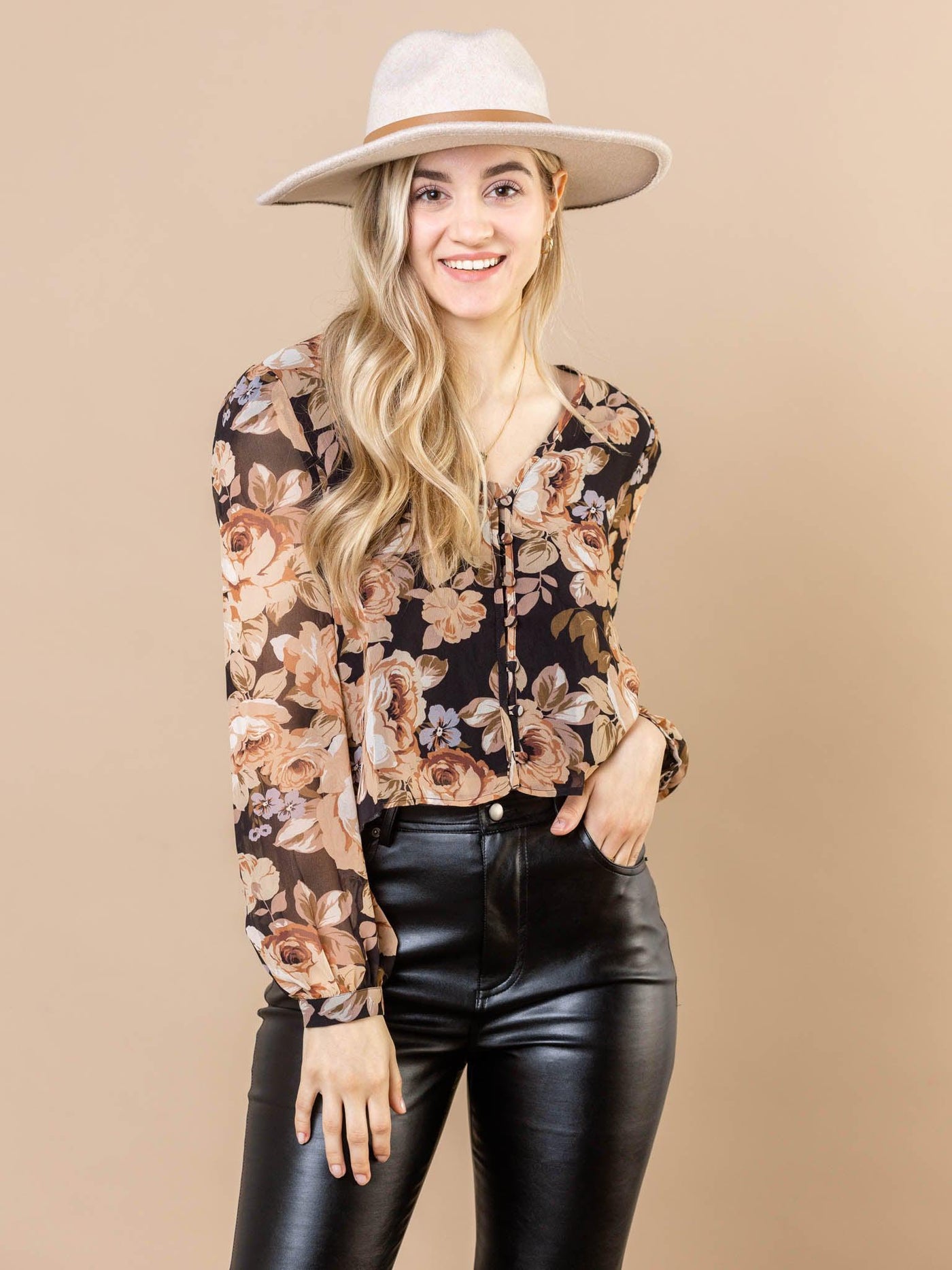 floral blouse