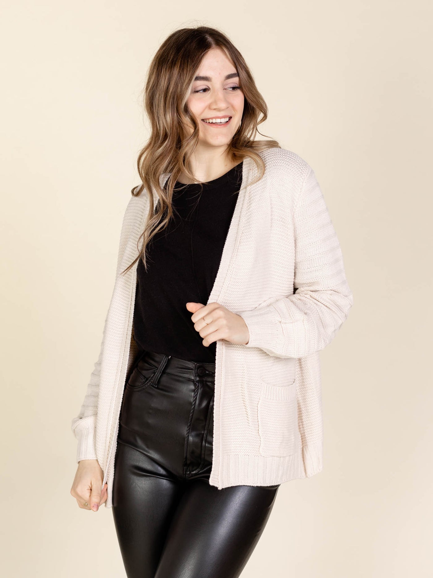 chunky knit cardigan