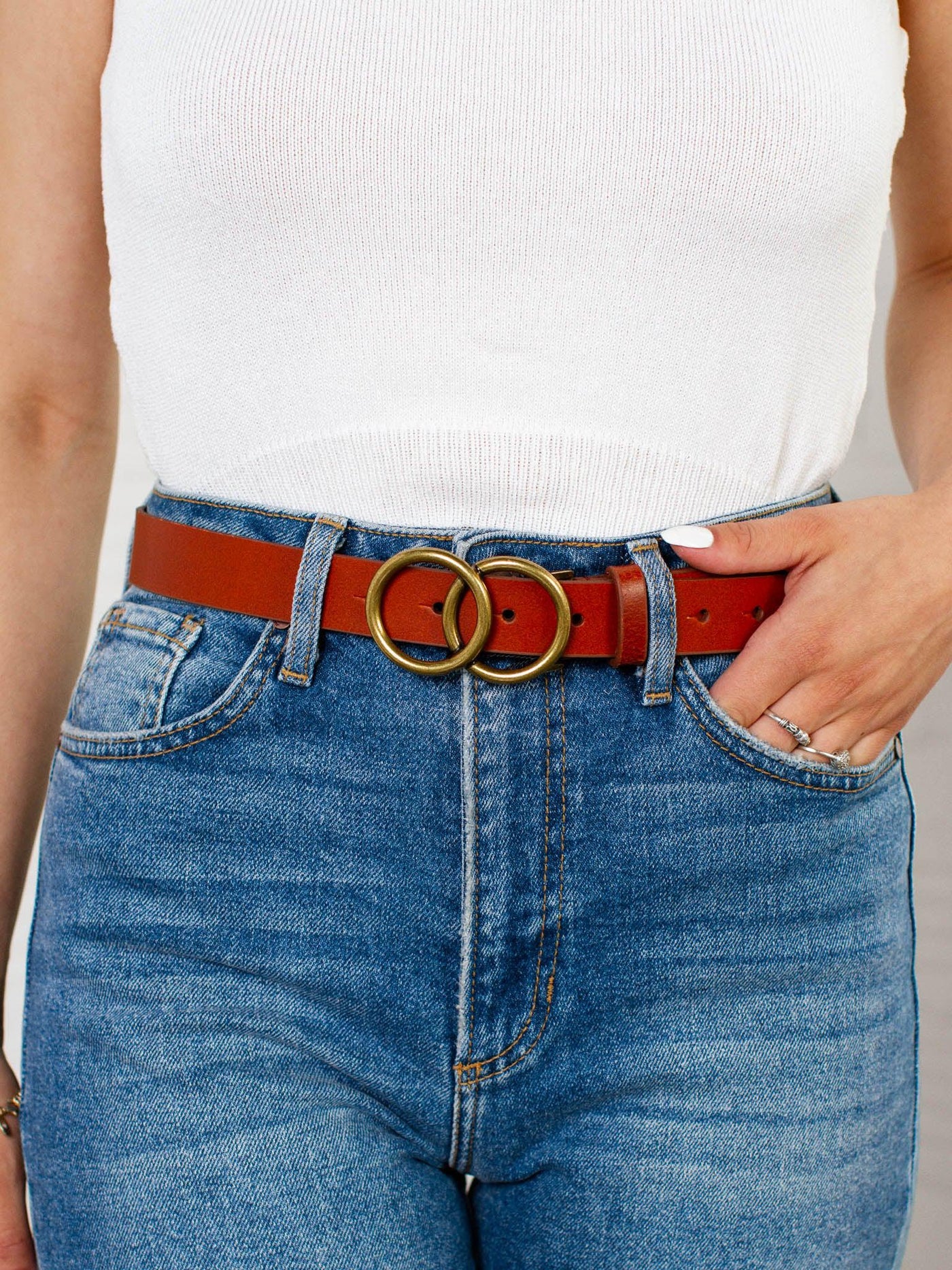 double circle belt buckle