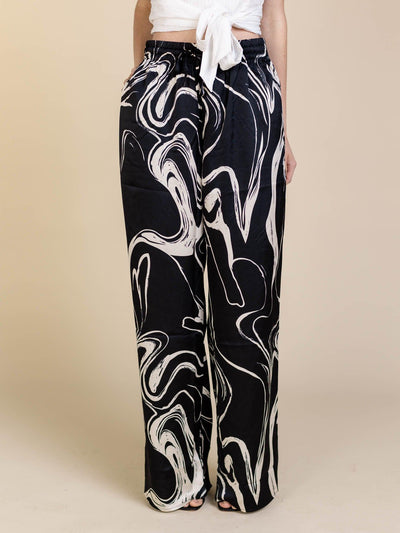 abstract printed pants