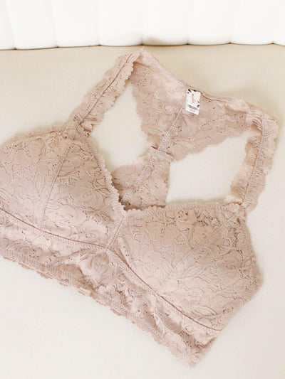 Scalloped Racerback Lace Bralette