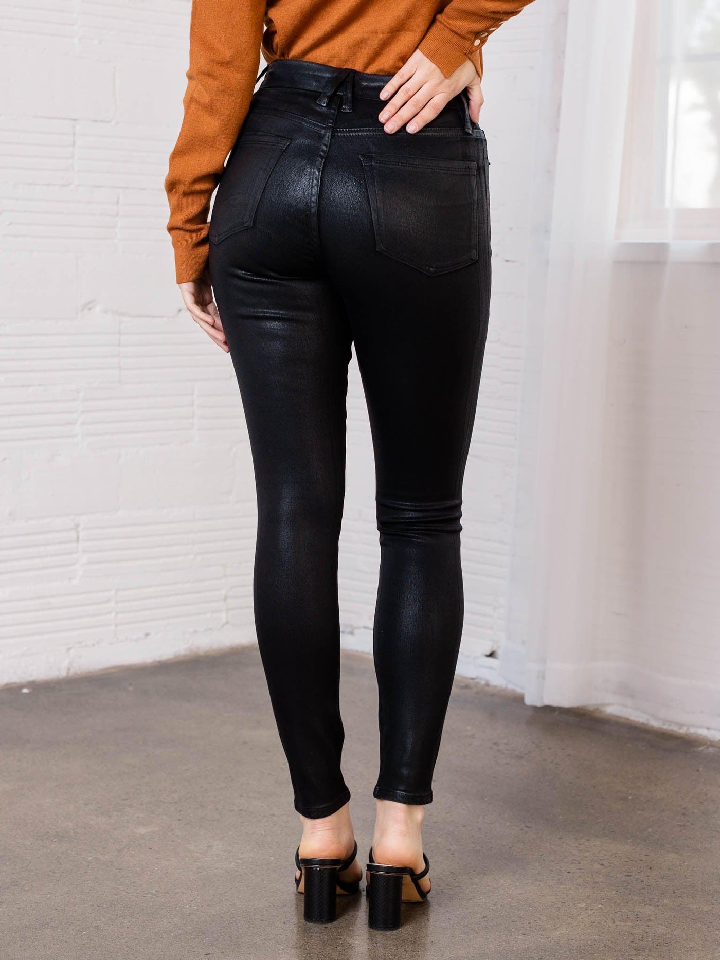 good american skinny black pant