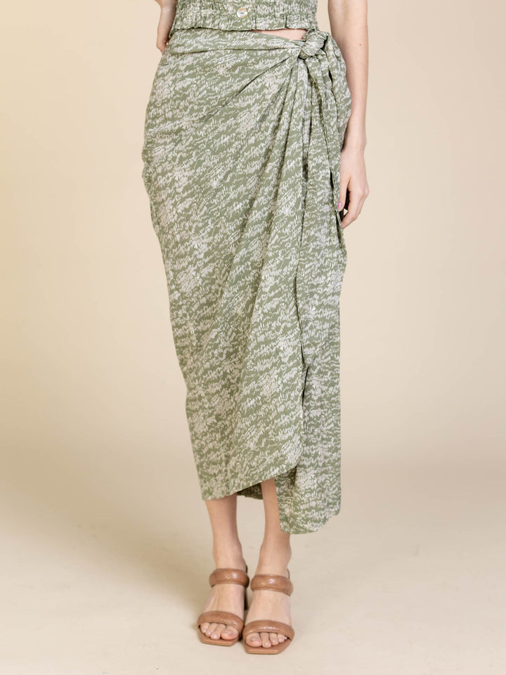 olive wrap skirt