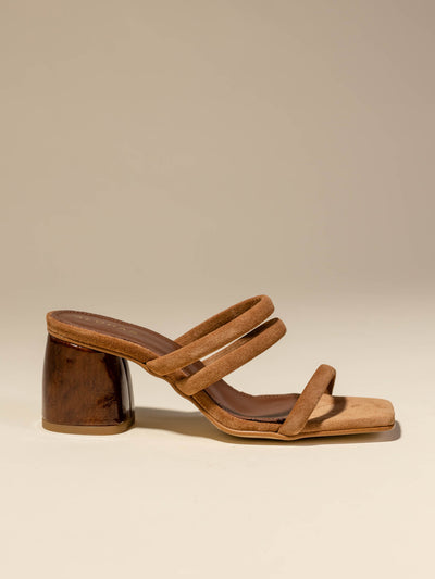 suede strap heel