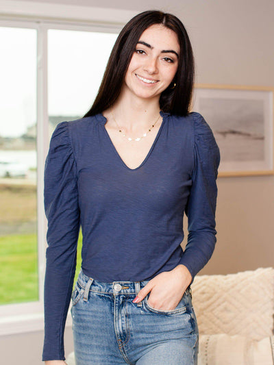 ruched sleeve basic