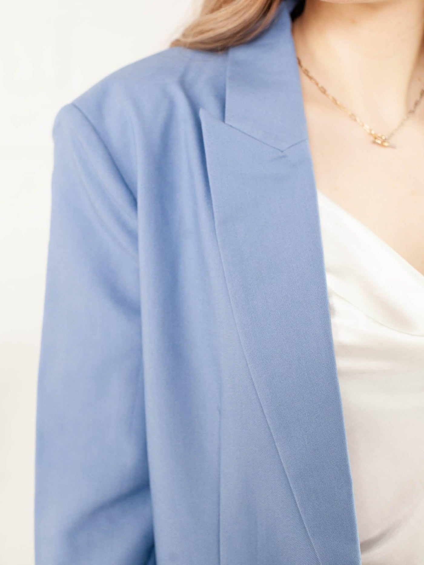 blue oversized blazer