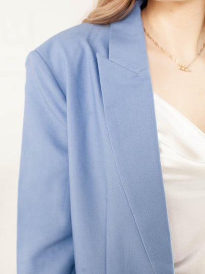 blue oversized blazer