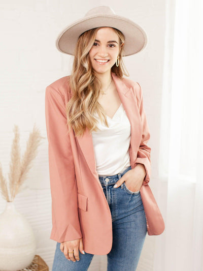 pink blazer